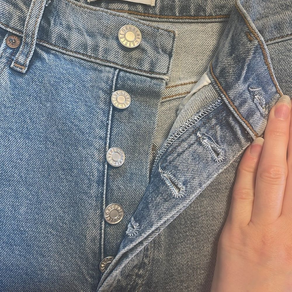 Agolde Riley High Rise Crop Jeans 26 - Picture 6 of 7